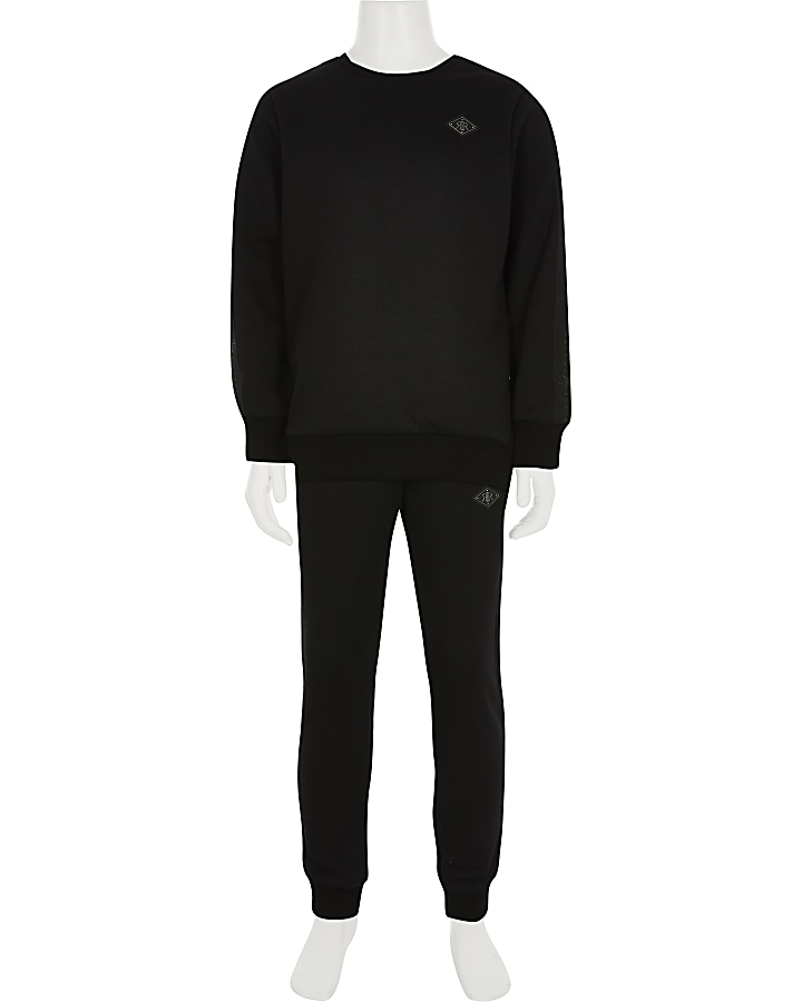 Boys black sweat and jogger outfit