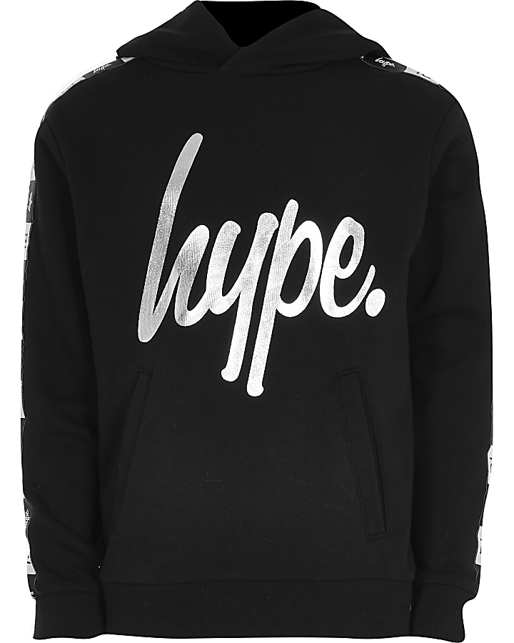 Boys RI x Hype black RI taped hoodie