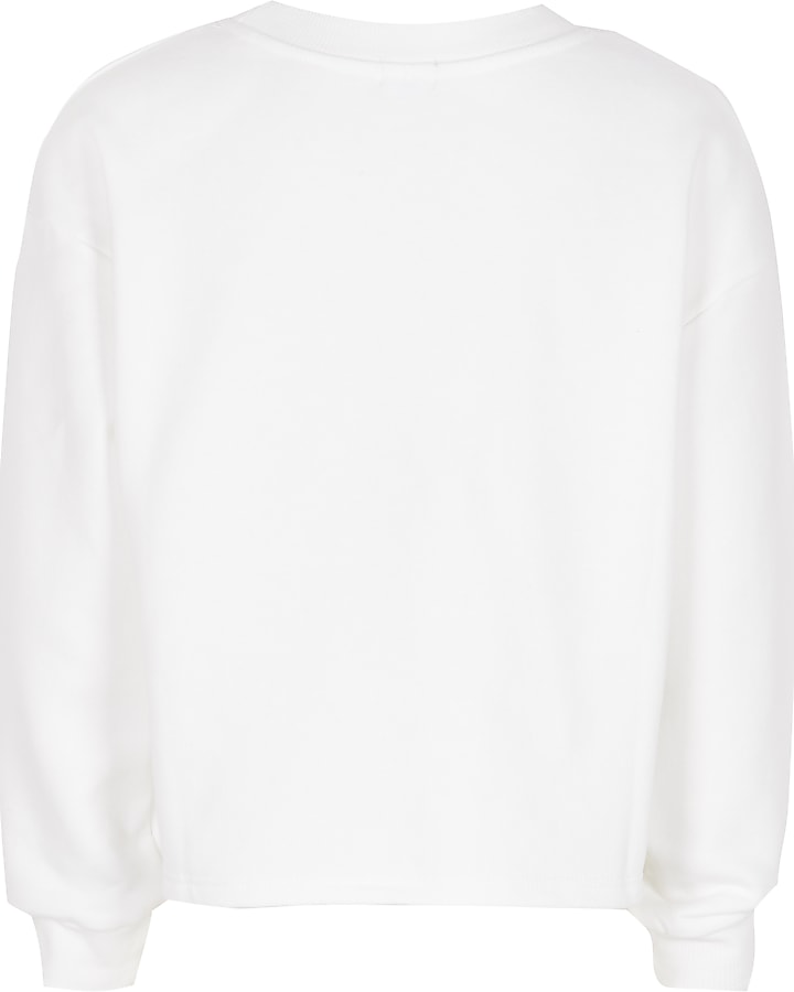 Age 13+ Girls white RI print sweatshirt