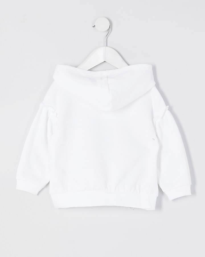 Mini girls white 'Mini influencer' hoodie