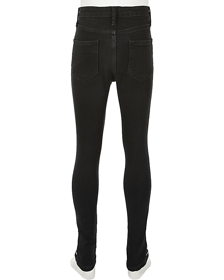 Girls black Amelie studded skinny fit jeans