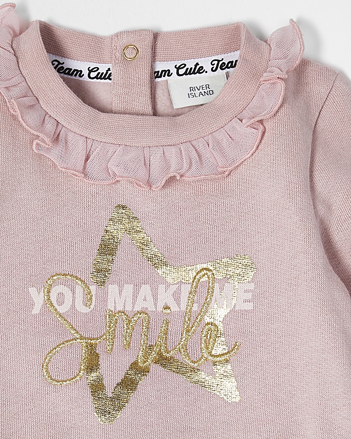 Baby pink 'You Make Me smile' outfit