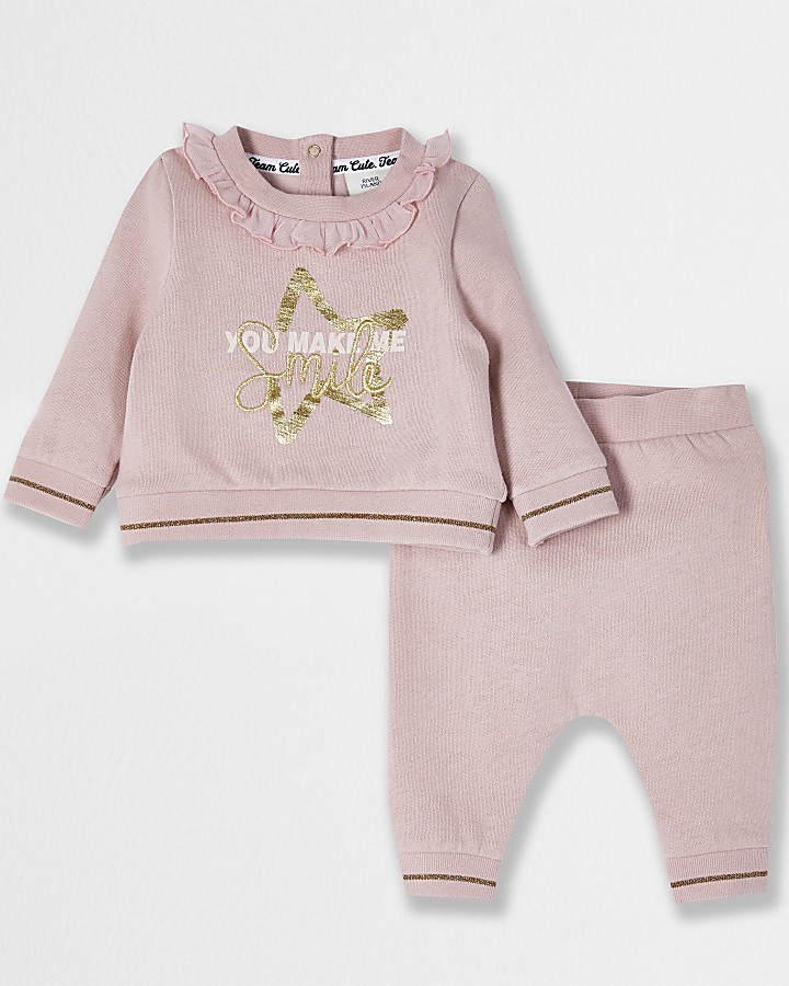 Baby pink 'You Make Me smile' outfit