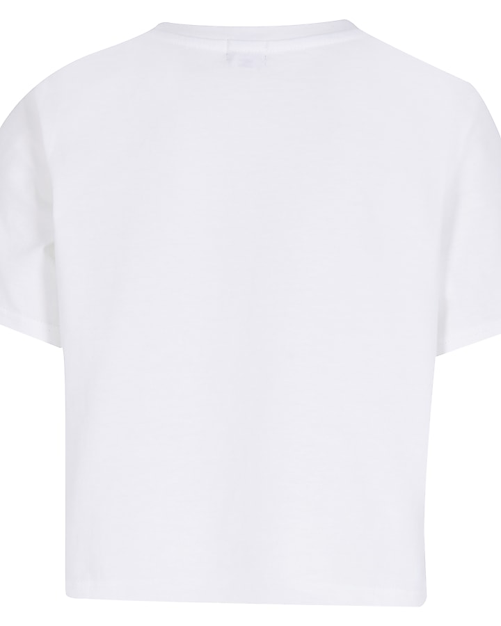 Girls white 'all in this together' t-shirt