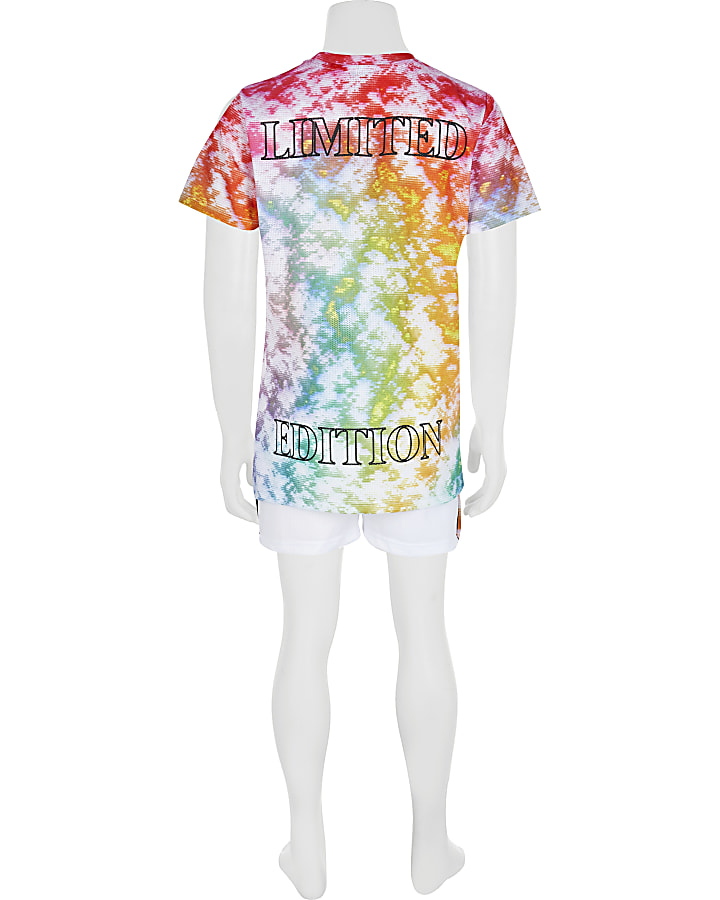 Boys pink tie dye outfit