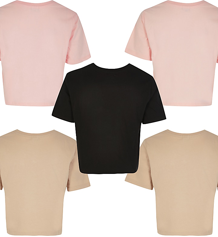 Girls pink t-shirt 5 pack