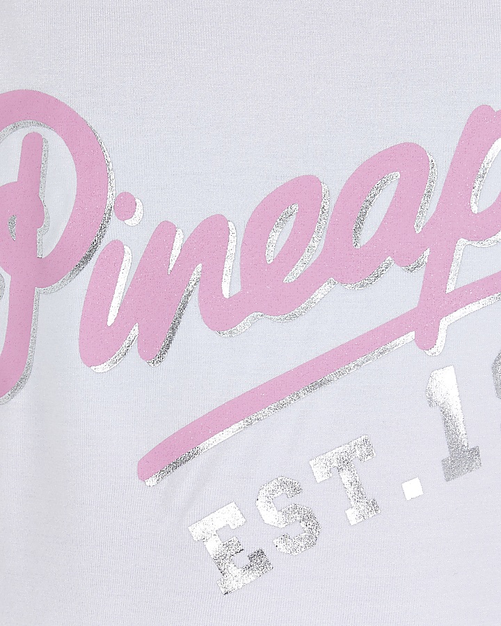 Girls Pineapple white double layer top