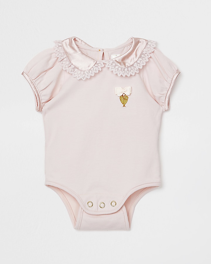 Baby Angel's Face pink babygrow