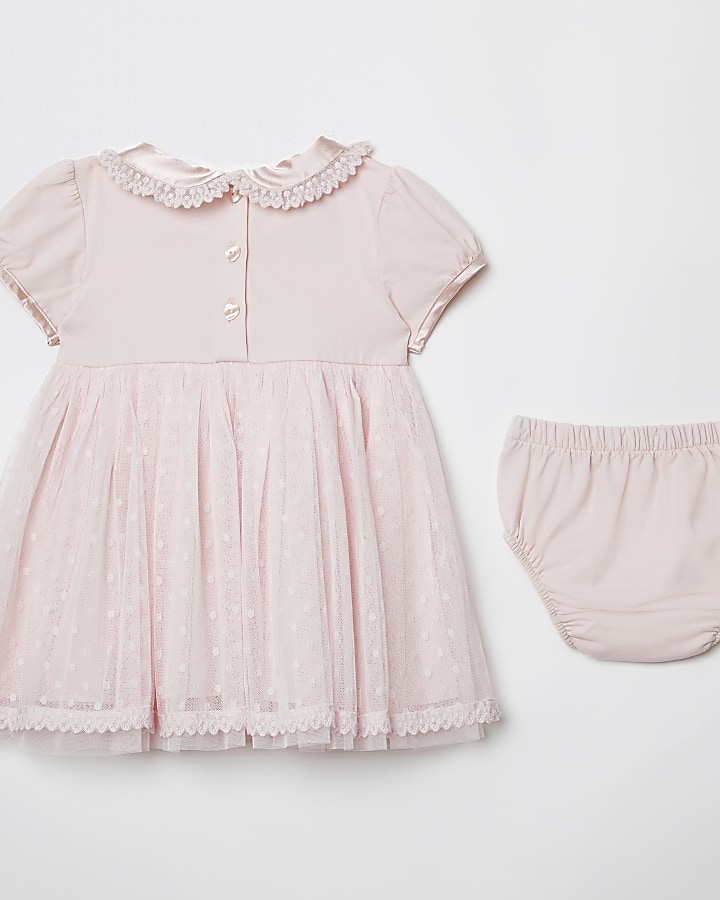 Baby Angels Face pink dress and knicker set