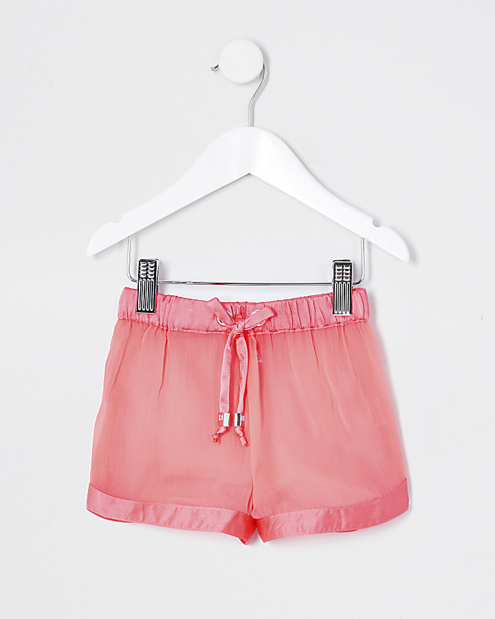 Mini girls neon pink beach short Short