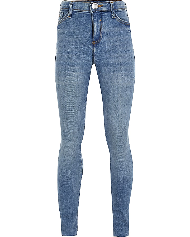 Girls blue Amelie skinny fit jeans