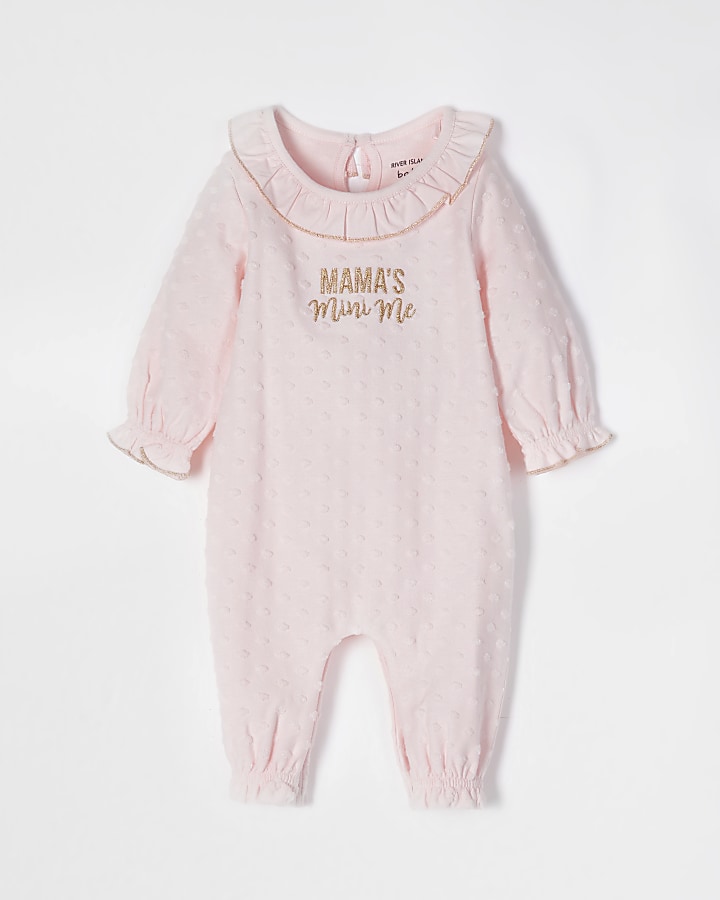 Baby pink 'Mama's Mini Me' baby grow