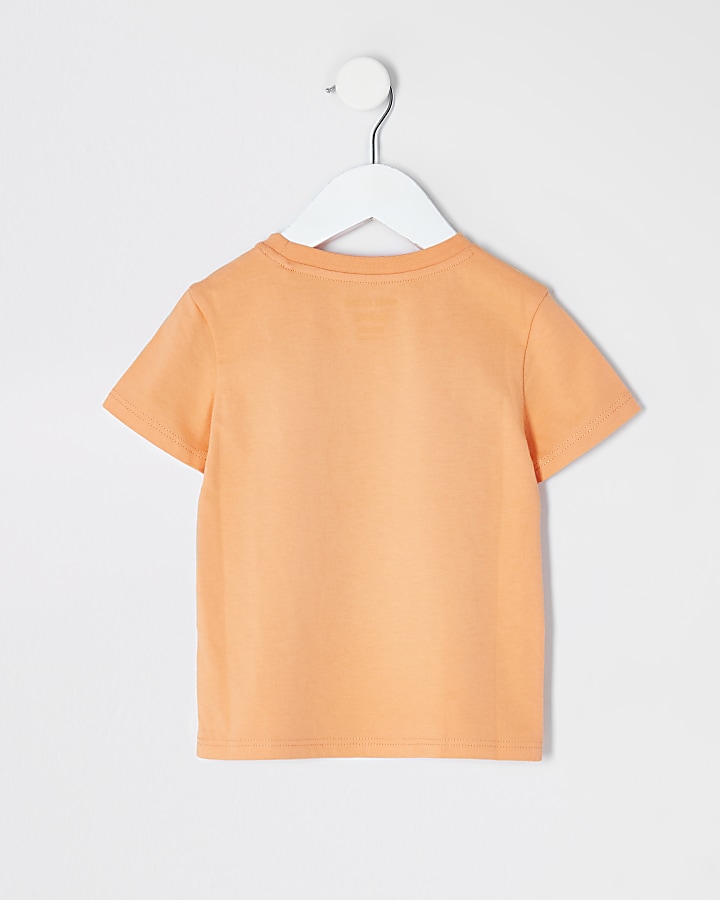 Mini boys orange 'future icon' t-shirt