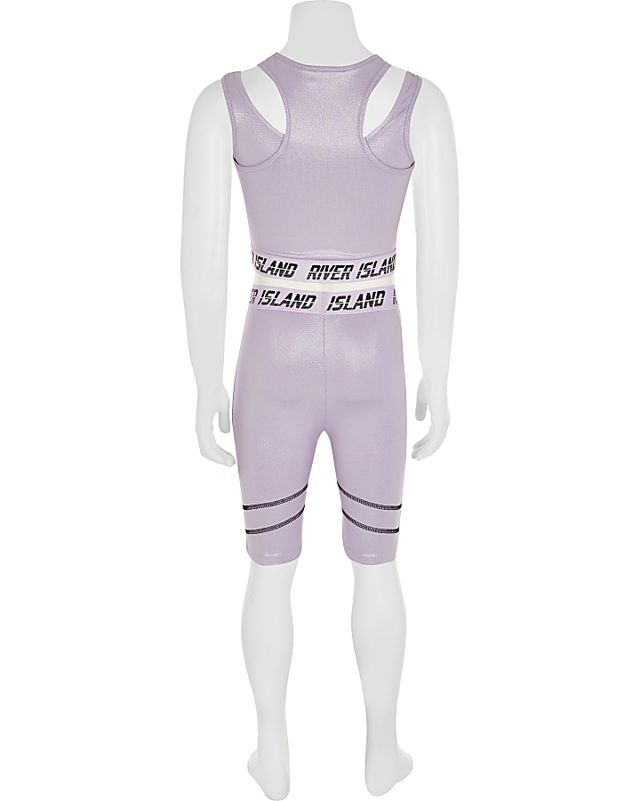 Girls purple RI Active 'Bring It On' outfit