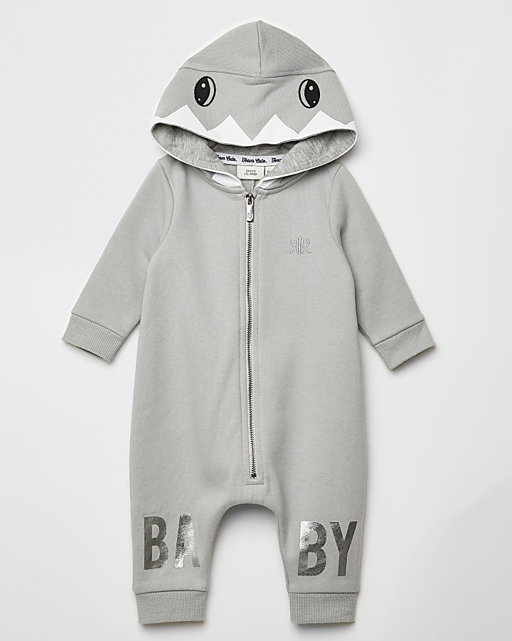 Baby grey shark all in one