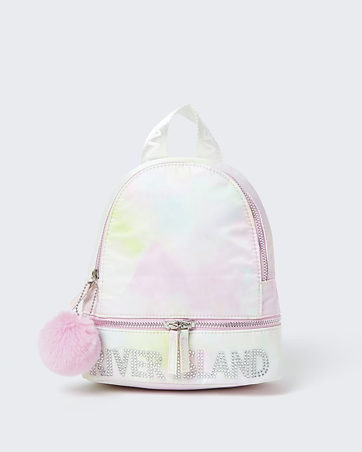 Girls pink tie dye backpack