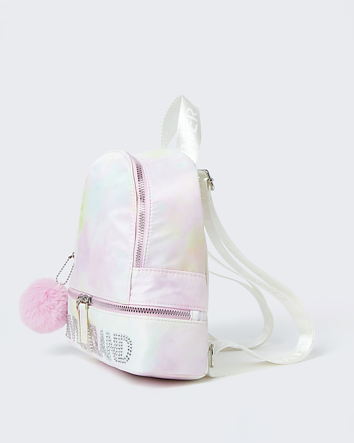 Girls pink tie dye backpack