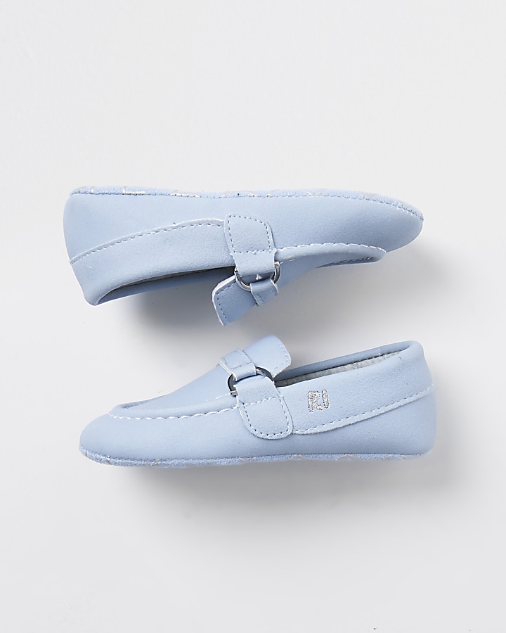 Baby light blue loafers