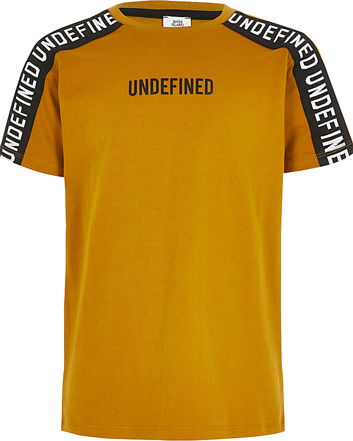 Boys Undefined yellow tape T-shirt