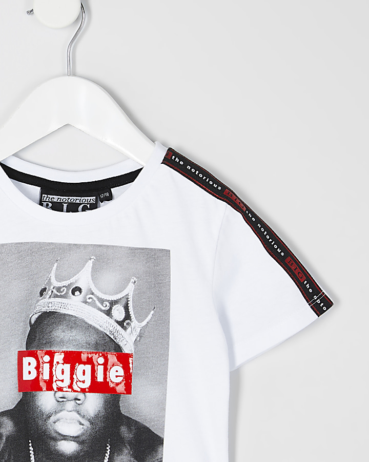 Mini boys white Biggie Smalls t-shirt
