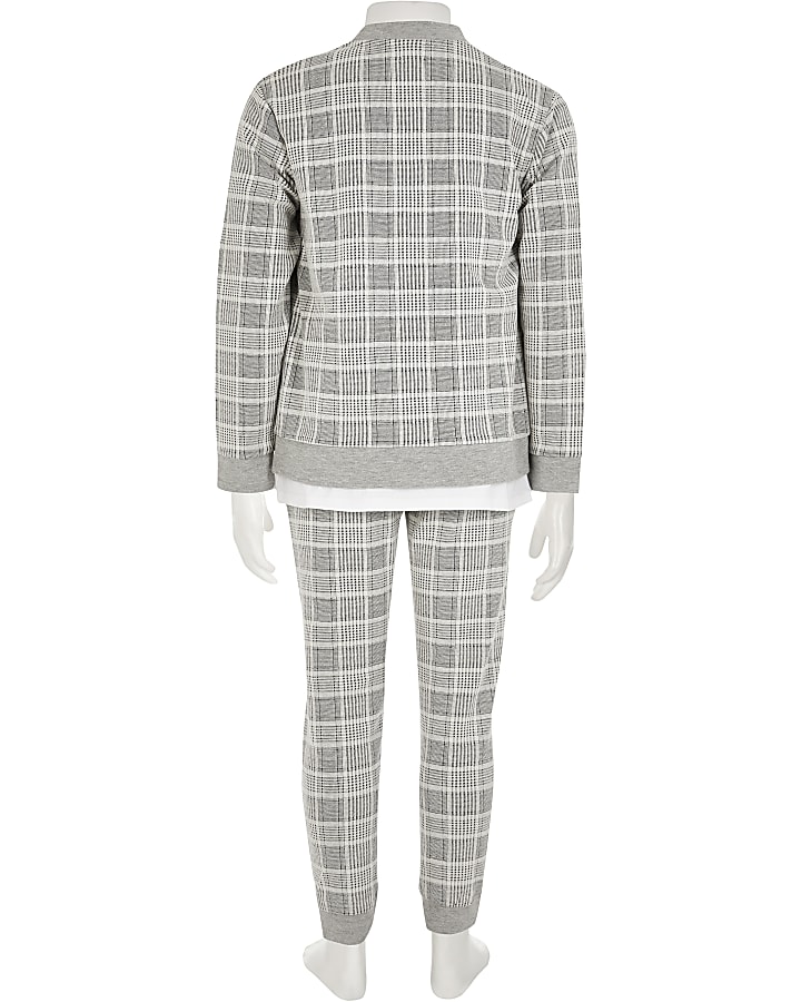 Boys grey check Prolific 3 piece outfit