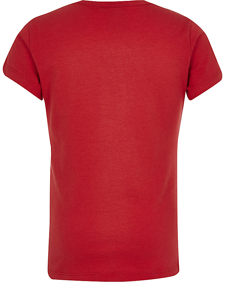 Girls G-Star Raw red printed t-shirt