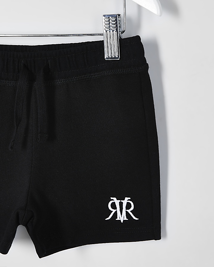 Mini boys black RVR shorts