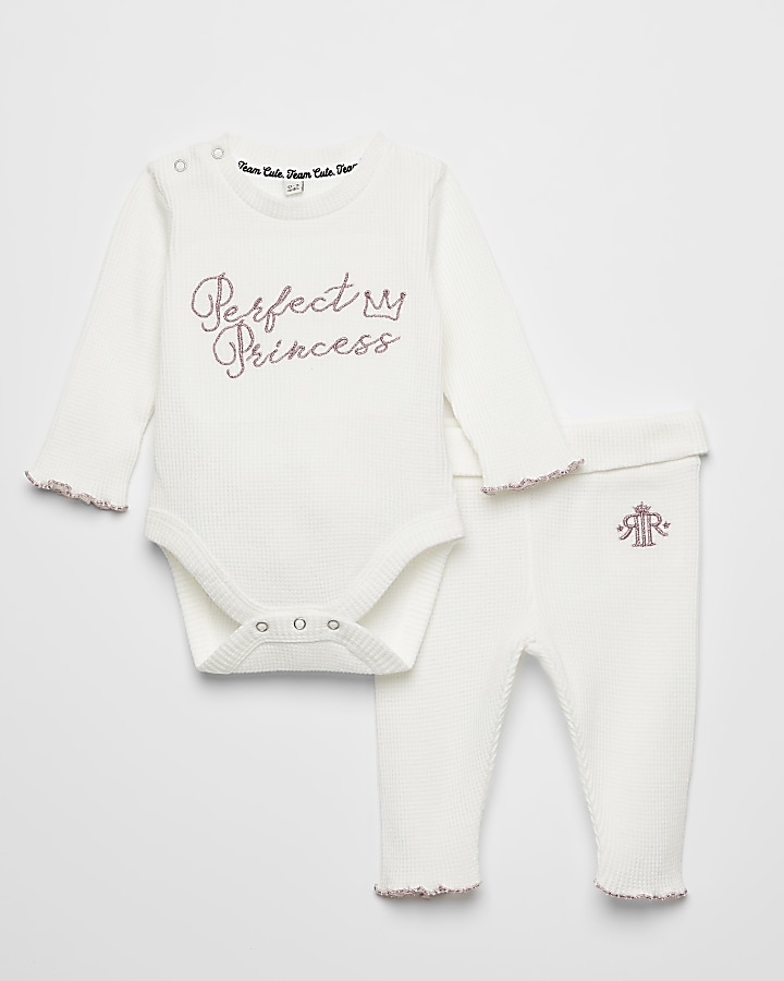 Baby cream 'Perfect princess' bodysuit set