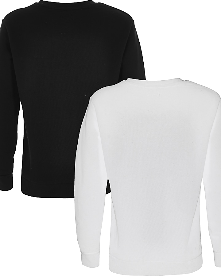 Boys black and white RVR sweatshirt 2 pack