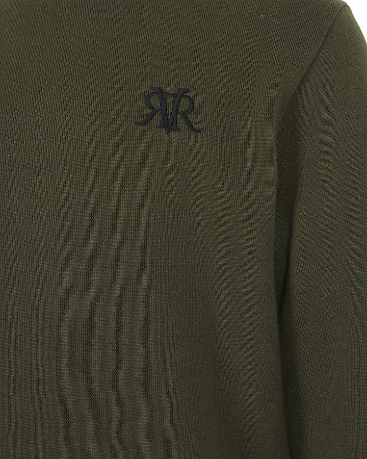 Boys khaki RVR sweatshirt outfit
