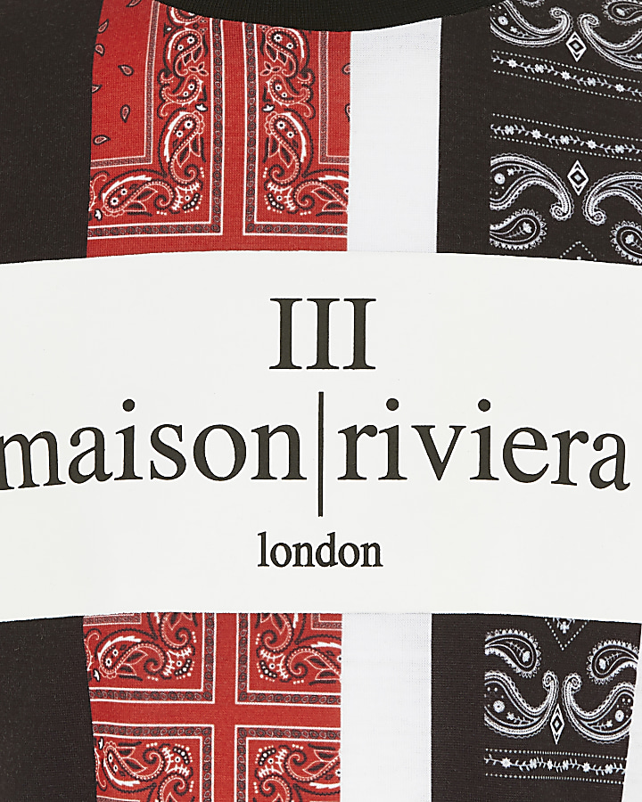 Boys Maison Riviera bandana print T-shirt