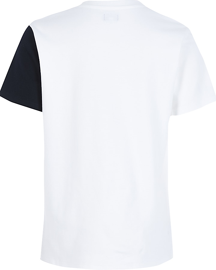 Boys white colour block Prolific T-shirt