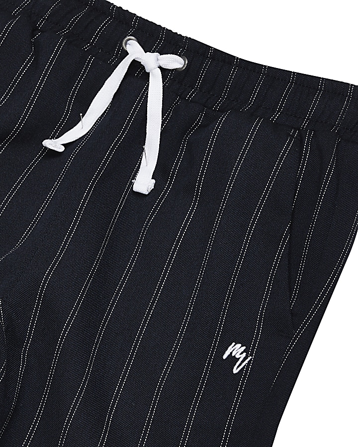 Boys navy pinstripe shorts
