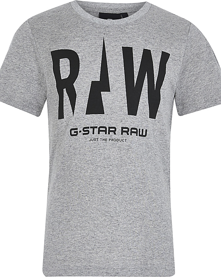 Boys grey G-Star print T-shirt