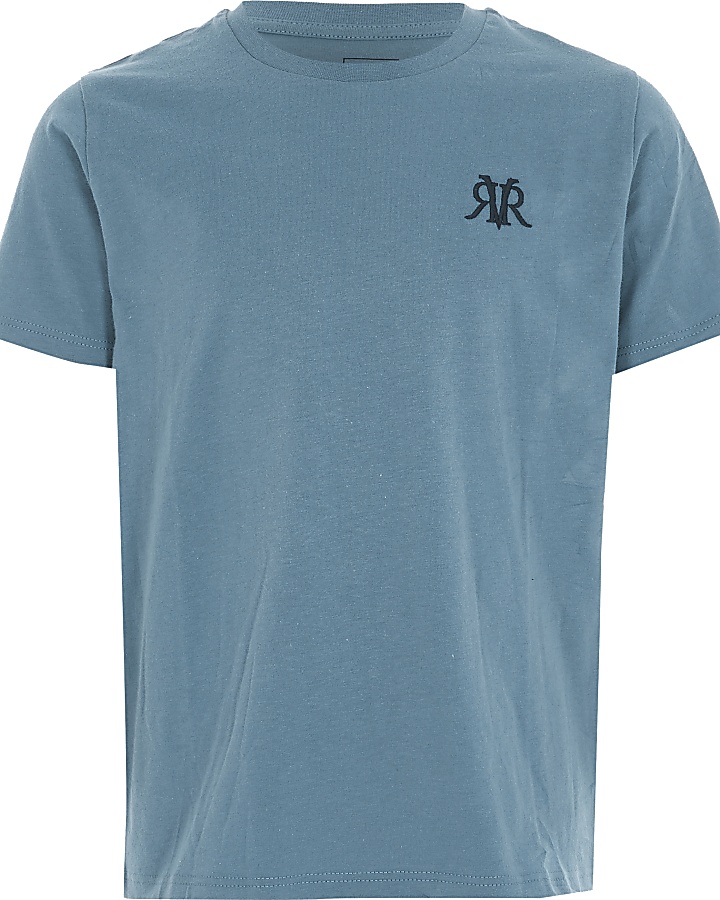 Boys blue RVR embroidered T-shirt