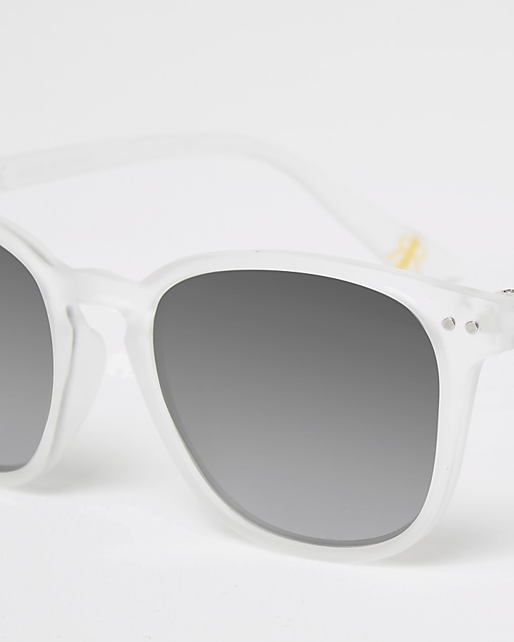 Boys white mirrored retro sunglasses