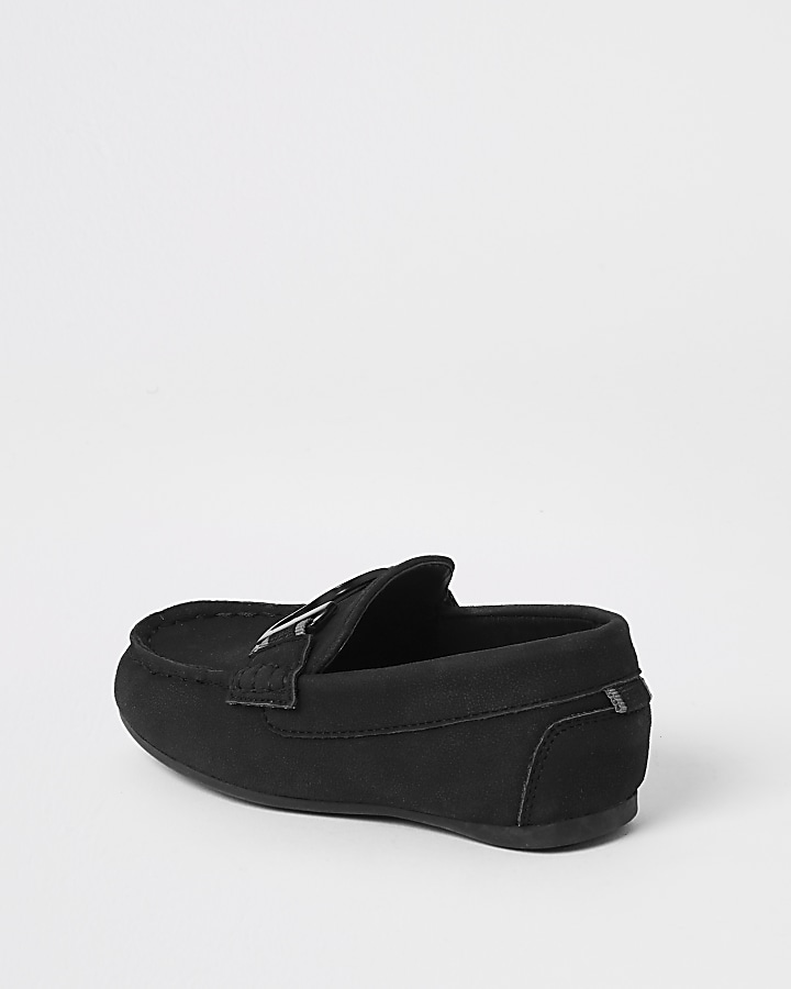 Mini boys black RI driver shoes