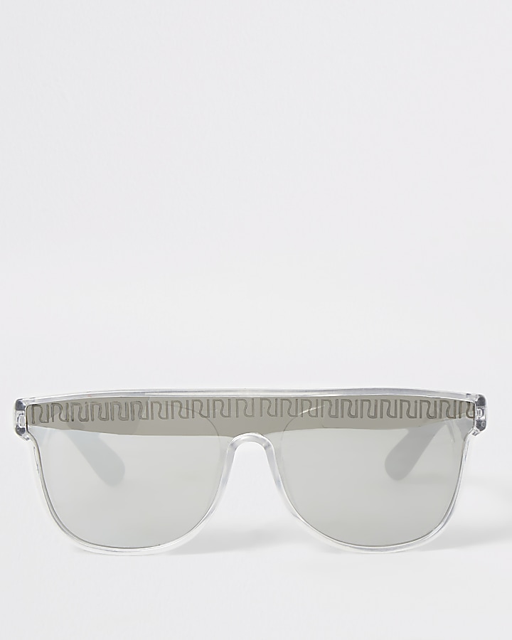 Mini boys silver RI visor sunglasses