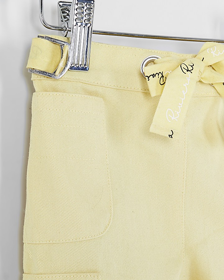 Mini girls yellow utility trousers