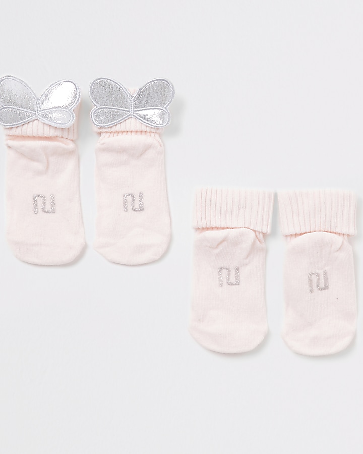 Baby pink wing socks 2 pack
