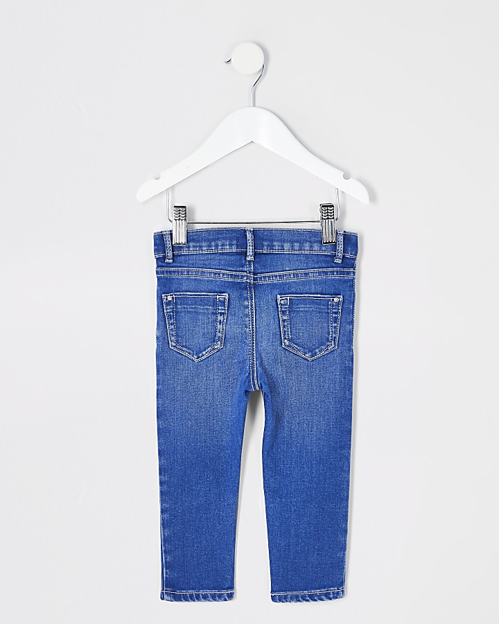 Mini girls blue ripped Molly jegging
