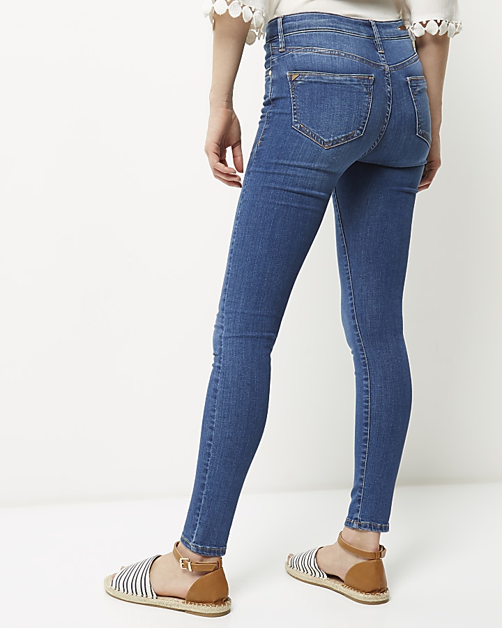 Mid blue wash Amelie super skinny jeans