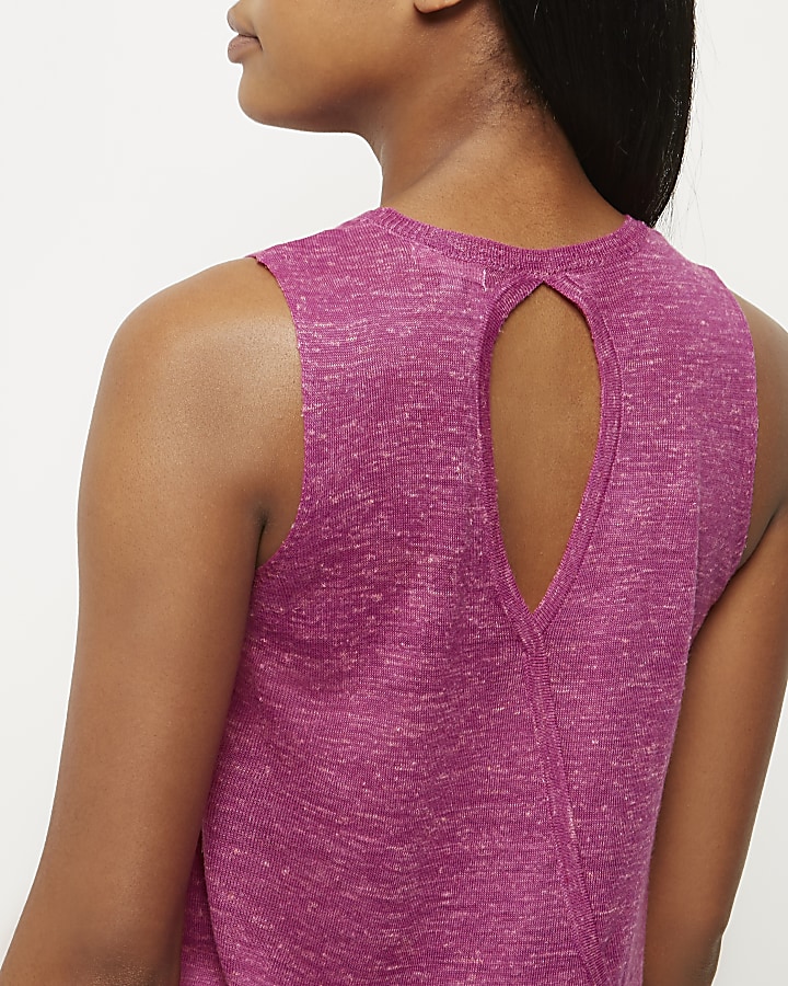 Pink wrap back top