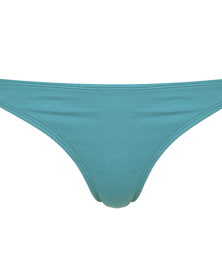 Turquoise strappy bikini bottoms