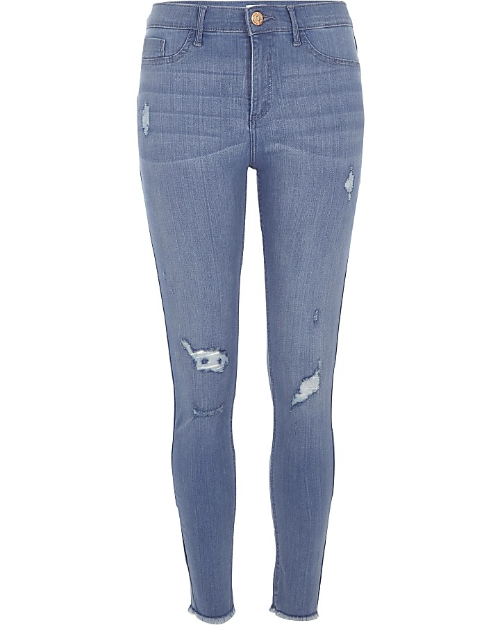 Mid blue wash Molly distressed jeggings