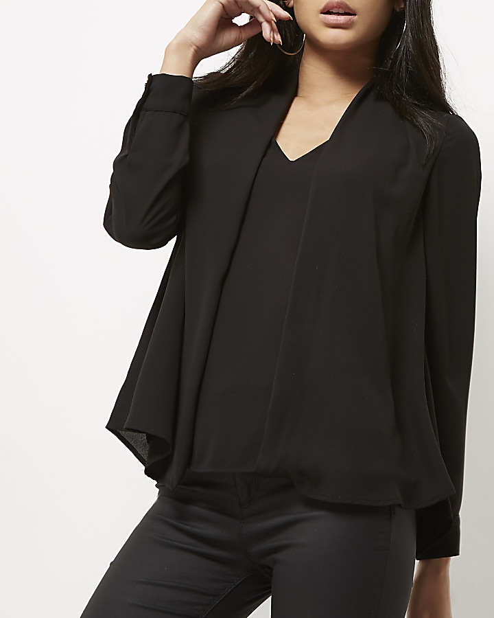 Black 2 in 1 blouse