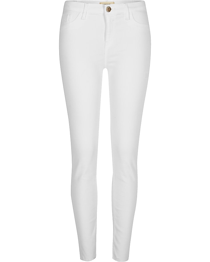 White Amelie super skinny jeans