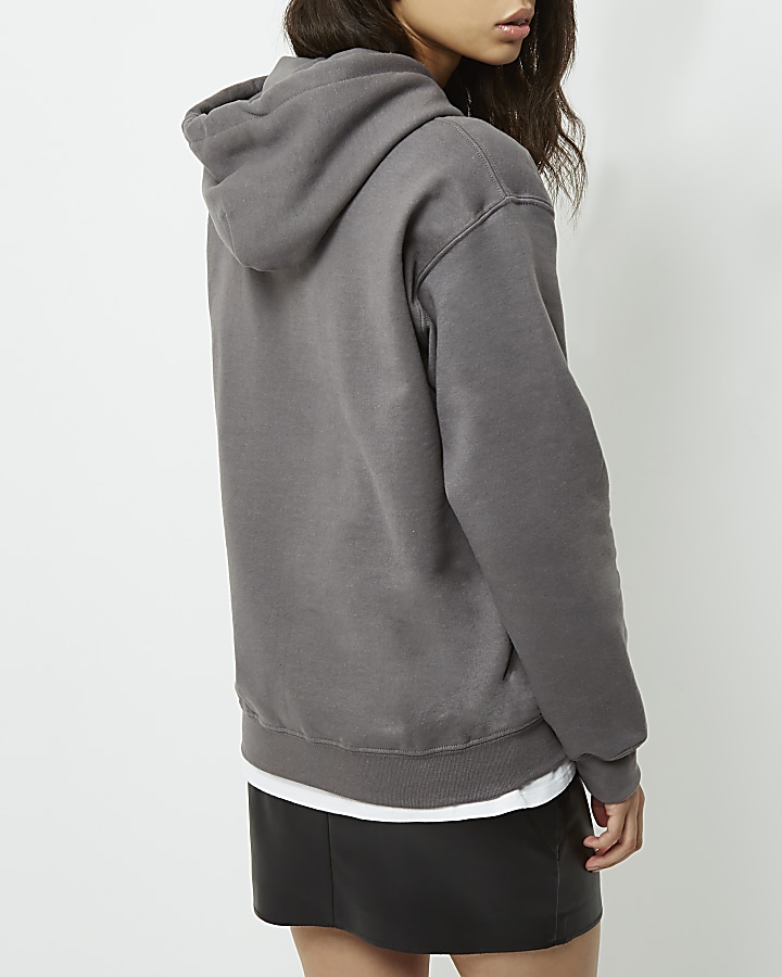 Dark grey oversized hoodie