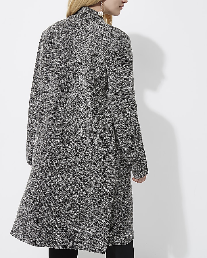 Grey tweed fallaway jacket