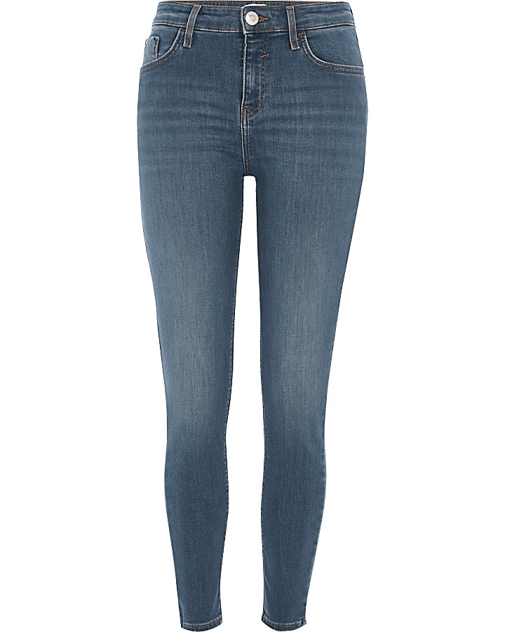 Mid blue Amelie super skinny jeans